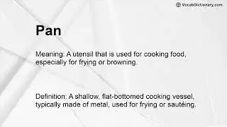 Pan Meaning