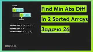 Задача 26. Два указателя: Find Min Abs Diff In 2 Sorted Arrays