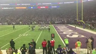 Case Keenum Leads Crowd In Skol Chant Following Victory Over Saints
