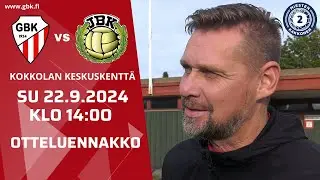 GBK - JBK su 22.9.2024 | Otteluennakko