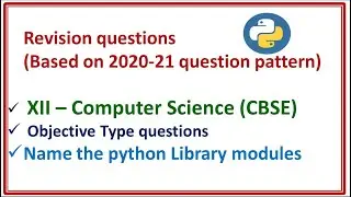 Name the python Library modules which need to be imported to invoke the following functions