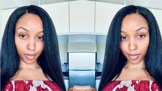 Kinky Straight Wig with 7x7 lace closure | ft  Erika Jordan