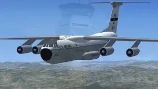 Landing the Lockheed C-141 Starlifter at Edwards Air Force Base California in FSX.