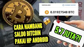 PROFIT 5,7 JUTA!! Cara Nambang BITCOIN GRATIS dari Hp Android (No ClickBait)