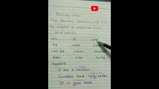 linking verbs and use.