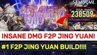 AMAZING F2P DMG!! BEST 4★ Weapon + Relics Set + Team Comp For Jing Yuan!!