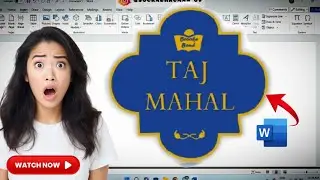 how to draw @TajMahalTea in ms ward || 3d logo बनाना सीखे||the computer corner*😱**