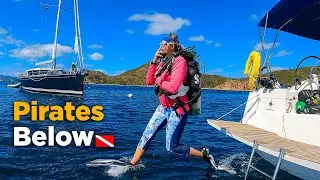 We found the new Pirates of the Caribbean...  (Diving the Willy T - BVI)