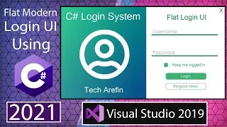 Login in C# | Flat Login Design C# 2021 | Visual Studio 2019