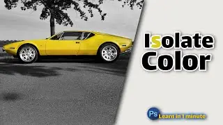 How to Isolate Color In Adobe Photoshop #Shorts