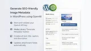 SEO-friendly image metadata generator - WordPress Plugin