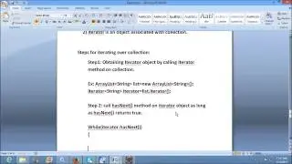 Explain iterator and methods in iterator in java!