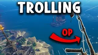 TROLLING With OP EXPLOITS and getting REPORTED by the WHOLE Lobby - Sea of Thieves