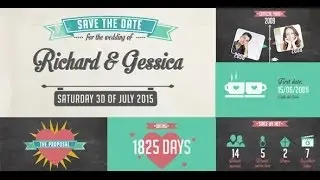 Video Wedding Invitation After Effects template - The story of Us