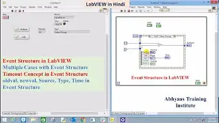 P14- Event Structure in LabVIEW in Hindi | Timeout Concept | Multiple Cases with Event Structure