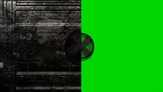 4K Sci Fi Green Screen Background, Ventilation Fan.