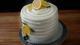 Lemon-Filled Tiered Cake