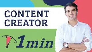 🔴 Qué es un CREADOR de CONTENIDOS - Marketing en 1 Minuto
