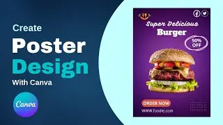 How to Make an Awesome Food Poster in Canva | Canva Tutorial 