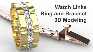 Jewelry CAD Design- Watch Link Ring and Bracelet 3D Modeling Tutorial in Rhino 6 [2020] 