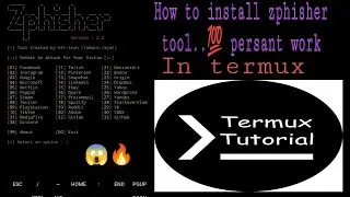 How to install zphisher tool in termux | How to hack I'd | 100% work😱 | Cyber Ringrong