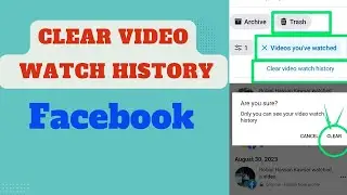 How to clear videos history Facebook | remove Facebook videos history