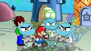 Gumball KOF MHDaniel Super Better Mario & Jack vs GumballPots Oggy Nicole & Lord Tourettes Best of 3