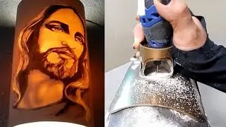 Aprenda fazer rosto de cristo luminária de pvc baixo relevo