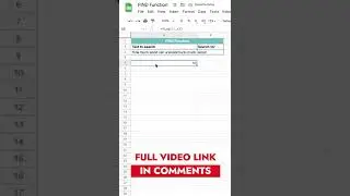 FIND Formula in Google Sheets | How to find a string in a cell or column | 1 Minute Google Sheets