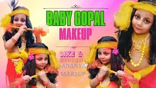 Little Baby Krishna Look | Baby Makeup | Gopal Look | Ananya makeup || #babymakeup #gopal #krishna