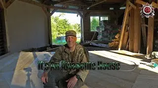 Building A House In The Backwoods | A House With 12 Sides Is "Fun" To Build