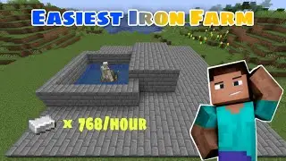 I MADE EASIEST IRON FARM IN MINECRAFT (Java / Tlauncher)