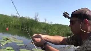 Fishing for redfish with a poplar popper. Nanojig.