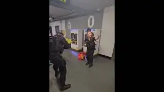 Manchester Airport armed police brutality uncut