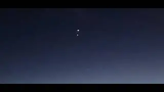 Venus is above Jupiter at dusk,  2023 Swede