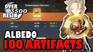 Upgrading 100 Artifact Pieces For Albedo, Arataki Itto, and... KAZUHA?! | Genshin Impact