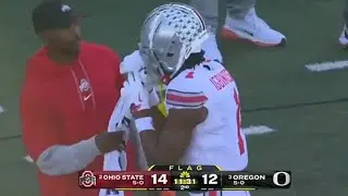 Oregon WR Traeshon Holden EJECTED For Spitting On Ohio State DB