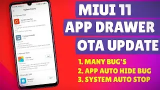 Officially Miui 11 App Drawer Update || Get First App Drawer Ota Update !