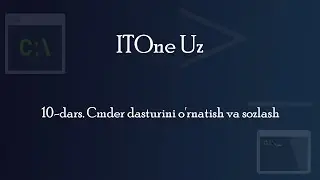 Cmder dasturini o'rnatish va sozlash | 10-dars | CMD Darslari