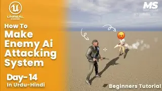 #13 Enemy Attack AI In UE5 - Hindi/Urdu  #unrealengine5 #gamedevelopment #ue5 #enemyattack