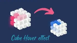 3D cube Hover effect css only || CSS tutorial 