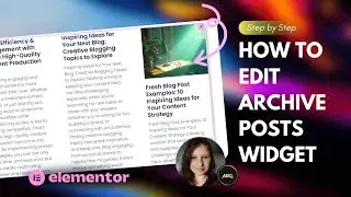 [Elementor Pro Tutorial] How to Edit Archive Posts Widget