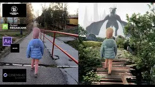 TUTORIAL - How to make a fantasy footage from a regular video (After Effects, Cinema 4D, Unreal 5)