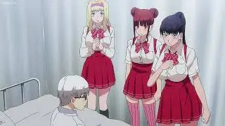 when 3 women want to service you but are shy 😏