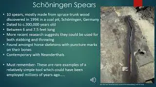 The Earliest Hunting Weapons in  Prehistory