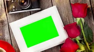 Рамка для слайд-шоу футаж - зеленый фон - рамка 04