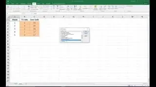 TV Ads vs Cars Sold Regression in Excel 2016 Video