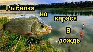 Рыбалка на карася в дождь