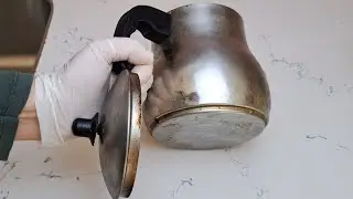 SADECE 5 dakikada KARARMIŞ çaydanlık temizleme yöntemi/SARARMIŞ yanmış yağlanmış ÇAYDANLIK parlatma
