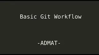 1 - Basic GIT workflow